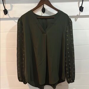 Elegant Olive Green Women's Top